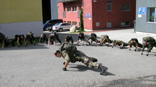 Beginn Geländemarsch